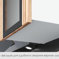 БЬЯНКА Кухонный гарнитур 1,6 белый/лиственница охотская/смоки софт в Еманжелинске - emanzhelinsk.mebel24.online | фото 4