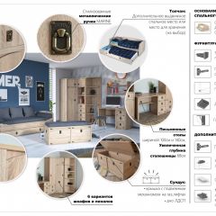 Детская  Система Валенсия Шкаф 2д2ящ Дуб сонома в Еманжелинске - emanzhelinsk.mebel24.online | фото 4