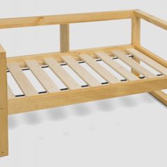 Диван двухместный DEmoku Д-2 (Синий/Темный дуб) в Еманжелинске - emanzhelinsk.mebel24.online | фото 3