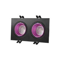 DK3072-BK+PI Встраиваемый светильник, IP 20, 10 Вт, GU5.3, LED, черный/розовый, пластик в Еманжелинске - emanzhelinsk.mebel24.online | фото