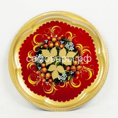 Электрический самовар "Рюмка" 3 литра в наборе №1 с росписью "Хохлома на красном" в Еманжелинске - emanzhelinsk.mebel24.online | фото 3