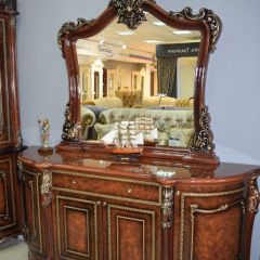 Комод Джоконда + зеркало (корень дуба глянец) в Еманжелинске - emanzhelinsk.mebel24.online | фото 3
