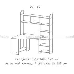 Компьютерный стол №19 (Анкор темный) в Еманжелинске - emanzhelinsk.mebel24.online | фото 3