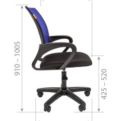 Кресло для оператора CHAIRMAN 696  LT (ткань стандарт 15-21/сетка TW-34) в Еманжелинске - emanzhelinsk.mebel24.online | фото 5