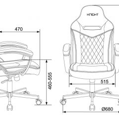 Кресло игровое Бюрократ VIKING 6 KNIGHT B FABRIC черный в Еманжелинске - emanzhelinsk.mebel24.online | фото 4