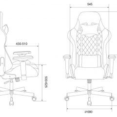 Кресло игровое Бюрократ VIKING 7 KNIGHT BL FABRIC синий в Еманжелинске - emanzhelinsk.mebel24.online | фото 4