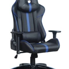 Кресло компьютерное BRABIX "GT Carbon GM-120" (черное/синее) 531930 в Еманжелинске - emanzhelinsk.mebel24.online | фото