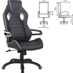 Кресло компьютерное BRABIX "Techno Pro GM-003" (черное/серое, вставки серые) 531814 в Еманжелинске - emanzhelinsk.mebel24.online | фото 2