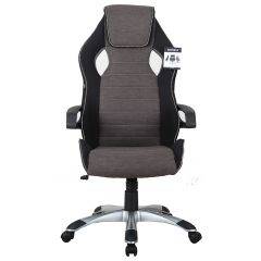 Кресло компьютерное BRABIX Techno GM-002 (ткань) черное/серое, вставки белые (531815) в Еманжелинске - emanzhelinsk.mebel24.online | фото 3