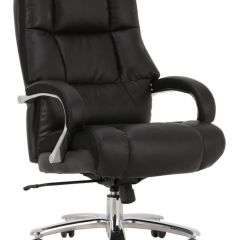 Кресло офисное BRABIX PREMIUM "Bomer HD-007" (рециклированная кожа, хром, черное) 531939 в Еманжелинске - emanzhelinsk.mebel24.online | фото