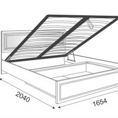 Кровать 1.6 Беатрис М11 с мягкой спинкой и ПМ (Орех гепланкт) в Еманжелинске - emanzhelinsk.mebel24.online | фото 2