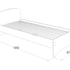Кровать-2 одинарная (900*1900) в Еманжелинске - emanzhelinsk.mebel24.online | фото 2