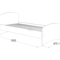Кровать-4 одинарная (900*1900) в Еманжелинске - emanzhelinsk.mebel24.online | фото 2
