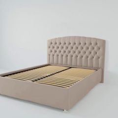 Кровать Берлин с ортопедическим основанием 1800 (велюр серый) в Еманжелинске - emanzhelinsk.mebel24.online | фото 2