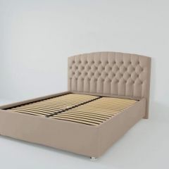 Кровать Берлин с ортопедическим основанием 2000 (велюр светло-серый) в Еманжелинске - emanzhelinsk.mebel24.online | фото 2