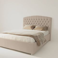 Кровать Берлин с ортопедическим основанием 2000 (велюр светло-серый) в Еманжелинске - emanzhelinsk.mebel24.online | фото 1