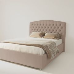 Кровать Берлин с ПМ 1200 (велюр серый) в Еманжелинске - emanzhelinsk.mebel24.online | фото 2