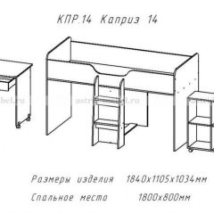 КАПРИЗ-14 Кровать 800 двухъярусная без рисунка в Еманжелинске - emanzhelinsk.mebel24.online | фото 2