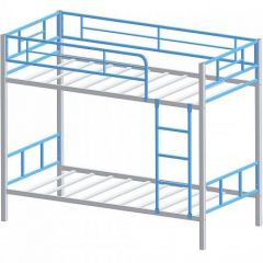 Кровать двухъярусная "Севилья-2.01 комбо" Серый/Голубой в Еманжелинске - emanzhelinsk.mebel24.online | фото 2