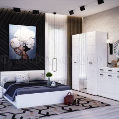 НЭНСИ NEW Кровать 1,6 м с ПМ (Белый глянец холодный/Белый) в Еманжелинске - emanzhelinsk.mebel24.online | фото 2