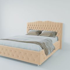 Кровать Нягань с ПМ 1400 (экокожа бежевая) в Еманжелинске - emanzhelinsk.mebel24.online | фото 2