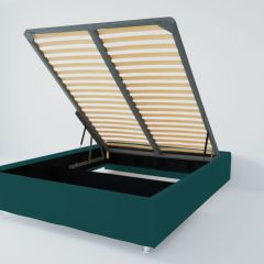 Кровать Подиум с ПМ 1400 (велюр бирюзовая) в Еманжелинске - emanzhelinsk.mebel24.online | фото