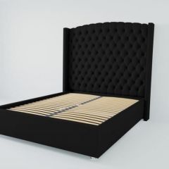 Кровать Берлин ЛЮКС с ортопедическим основанием 1600 (экокожа кольт ч) в Еманжелинске - emanzhelinsk.mebel24.online | фото 2