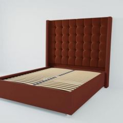 Кровать Венеция ЛЮКС с ортопедическим основанием 800 (велюр бордо) в Еманжелинске - emanzhelinsk.mebel24.online | фото 2