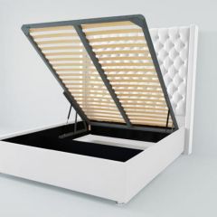 Кровать Версаль ЛЮКС с ПМ 1800 (экокожа белая) в Еманжелинске - emanzhelinsk.mebel24.online | фото 2