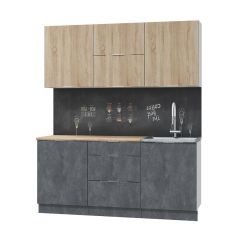 Кухонный гарнитур Асти-дуб сонома 1,8 в Еманжелинске - emanzhelinsk.mebel24.online | фото 2