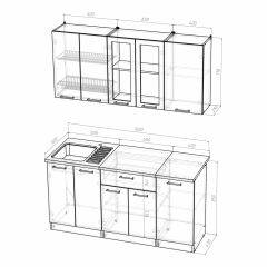 Кухонный гарнитур Инна стандарт 1600 в Еманжелинске - emanzhelinsk.mebel24.online | фото 3