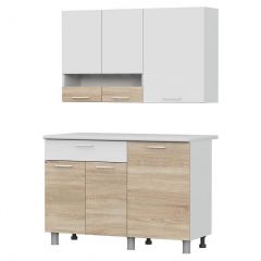 Кухонный гарнитур КГ-4 (1200) Белый/Дуб Сонома в Еманжелинске - emanzhelinsk.mebel24.online | фото 2