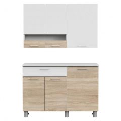 Кухонный гарнитур КГ-4 (1200) Белый/Дуб Сонома в Еманжелинске - emanzhelinsk.mebel24.online | фото 5