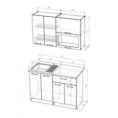 Кухонный гарнитур Лариса лайт 2 1200 мм в Еманжелинске - emanzhelinsk.mebel24.online | фото 2