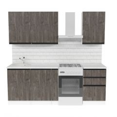 Кухонный гарнитур Ноктюрн стандарт 1600 мм в Еманжелинске - emanzhelinsk.mebel24.online | фото 3