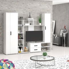 Шкаф Торонто (Белый текстурный) в Еманжелинске - emanzhelinsk.mebel24.online | фото 2