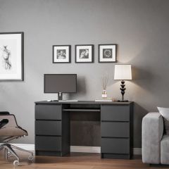 МОРИ МС-2 Стол 6 ящиков (графит) в Еманжелинске - emanzhelinsk.mebel24.online | фото