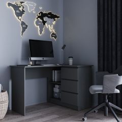 МОРИ МС-16 Стол угловой УНИ (графит) в Еманжелинске - emanzhelinsk.mebel24.online | фото