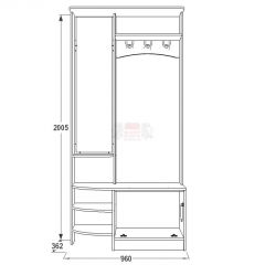 Прихожая Саша - 13 в Еманжелинске - emanzhelinsk.mebel24.online | фото 2