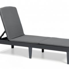 Шезлонг Джайпур с матрасом (Jaipur Sun lounger (with cushion)) графит в Еманжелинске - emanzhelinsk.mebel24.online | фото