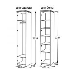 Шкаф 1-но дверный для белья Ольга-13 в Еманжелинске - emanzhelinsk.mebel24.online | фото 2