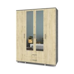 ЕВА Шкаф 4-х дверный Е43 в Еманжелинске - emanzhelinsk.mebel24.online | фото 7