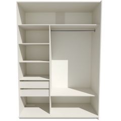 Шкаф-купе 1400 серии SOFT D6+D4+B2+PL2 (2 ящика+1штанга+1 полка) профиль «Капучино» в Еманжелинске - emanzhelinsk.mebel24.online | фото 2