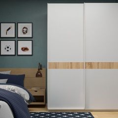 Шкаф-купе 1400 серии SOFT D6+D6+B2+PL3 (2 ящика+2штанги) профиль «Капучино» в Еманжелинске - emanzhelinsk.mebel24.online | фото 5