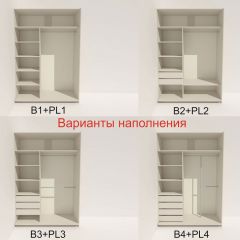 Шкаф-купе 1400 серии SOFT D6+D6+B2+PL3 (2 ящика+2штанги) профиль «Капучино» в Еманжелинске - emanzhelinsk.mebel24.online | фото 6