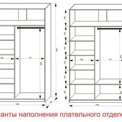 Шкаф-купе 1400 серии SOFT D8+D2+B2+PL4 (2 ящика+F обр.штанга) профиль «Графит» в Еманжелинске - emanzhelinsk.mebel24.online | фото 8