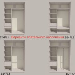 Шкаф-купе 1700 серии SILVER S1+S1+B2+PL2 (2 ящика+1 штанга+1 полка) профиль «Серебро» в Еманжелинске - emanzhelinsk.mebel24.online | фото 6