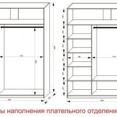 Шкаф-купе 1800 серии SOFT D6+D6+B2+PL3 (2 ящика+2штанги) профиль «Капучино» в Еманжелинске - emanzhelinsk.mebel24.online | фото 7