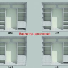 Шкаф-купе 1950 серии SILVER S3+S1+S3Z B22+PL2 (по 2 ящика лев/прав+1штанга+1 полка) профиль «Серебро» в Еманжелинске - emanzhelinsk.mebel24.online | фото 5