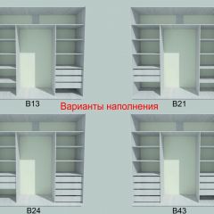 Шкаф-купе 2250 серии SILVER S4+S1+S4 B22+PL4 (по 2 ящика лев/прав+F обр.штанга) профиль «Серебро» в Еманжелинске - emanzhelinsk.mebel24.online | фото 5